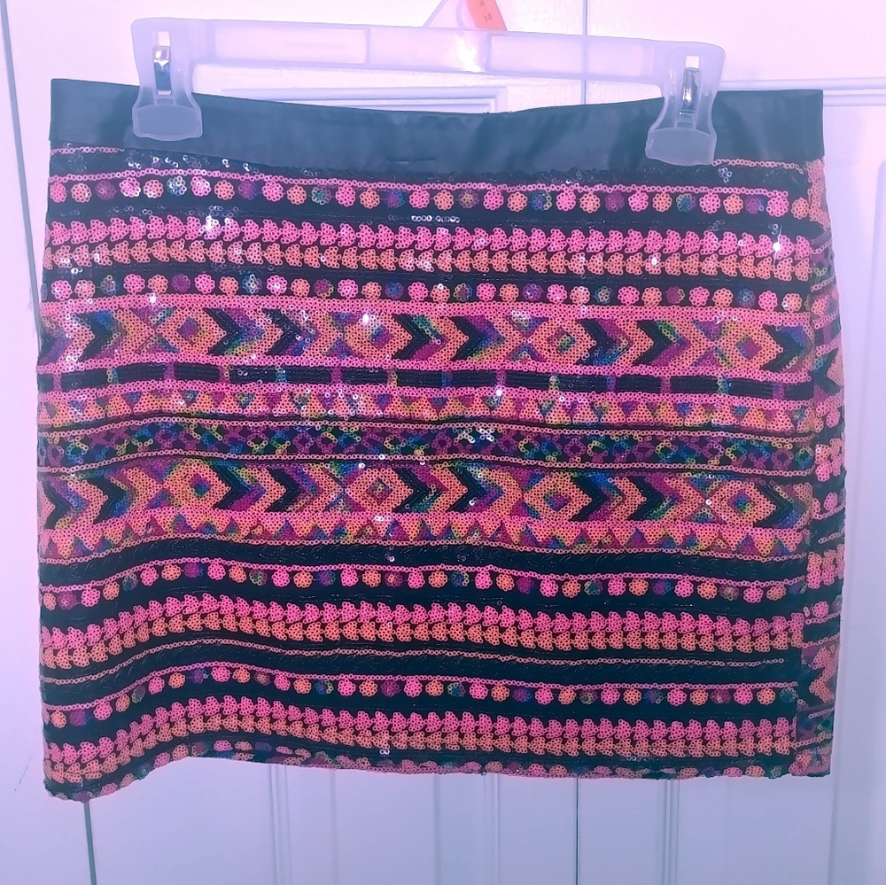Sequined Mini Skirt
